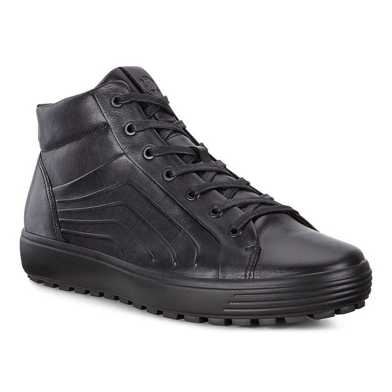 Men Boots Ecco Soft 7 Tred M - Sneaker Boots Black - India YJUKQW403